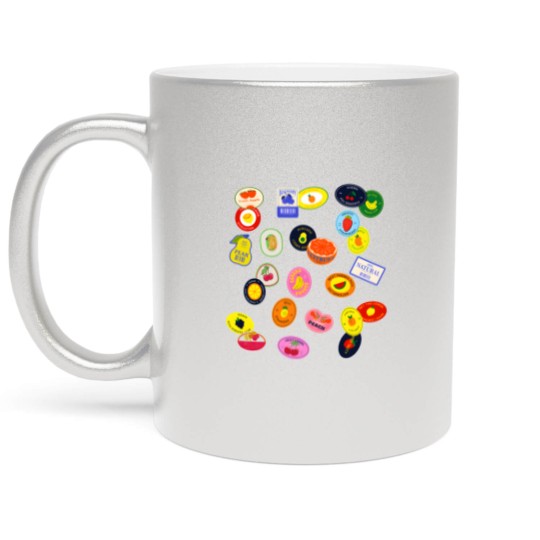 Discover Comfort Colors Fruit Sticker Metallic Mugs, Summer Graphic Metallic Mugs