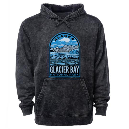 Discover Glacier Bay National Park Mineral Wash Hoodies