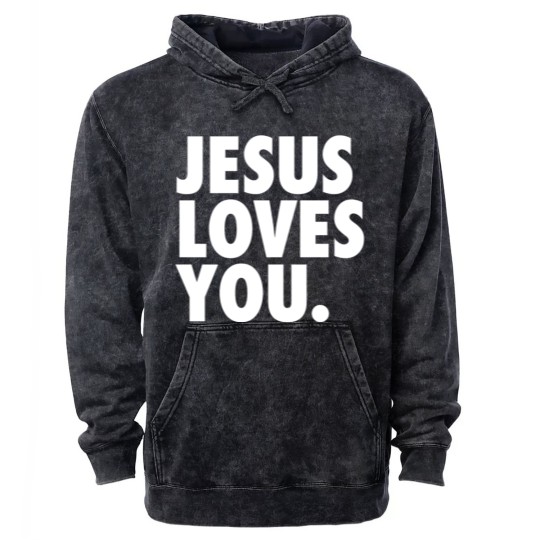Discover JESUS LOVES YOU Mineral Wash Hoodies