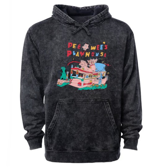Discover Funny Vintage Pee Wee's Playhouse Mineral Wash Hoodies, Vintage 90s Pee Wee Herman Mineral Wash Hoodies