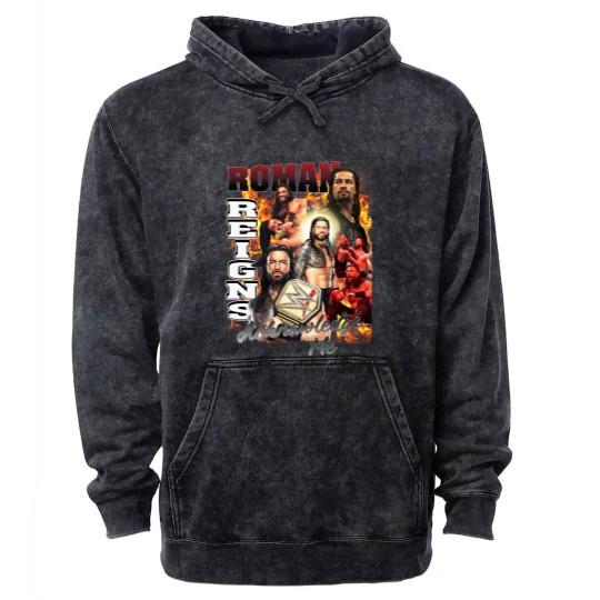 Discover Roman Reigns Acknowledge Me Unisex Softstyle Mineral Wash Hoodies, Roman Reigns Unisex Mineral Wash Hoodies