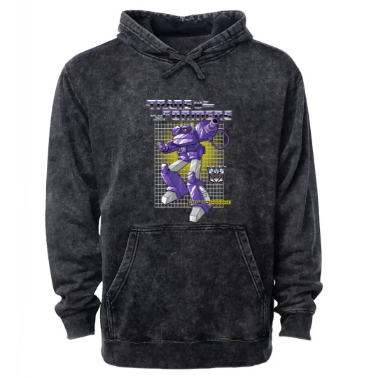 Discover Transformers Shockwave Purple Mineral Wash Hoodies, Transformers Rise of the Beasts Mineral Wash Hoodies