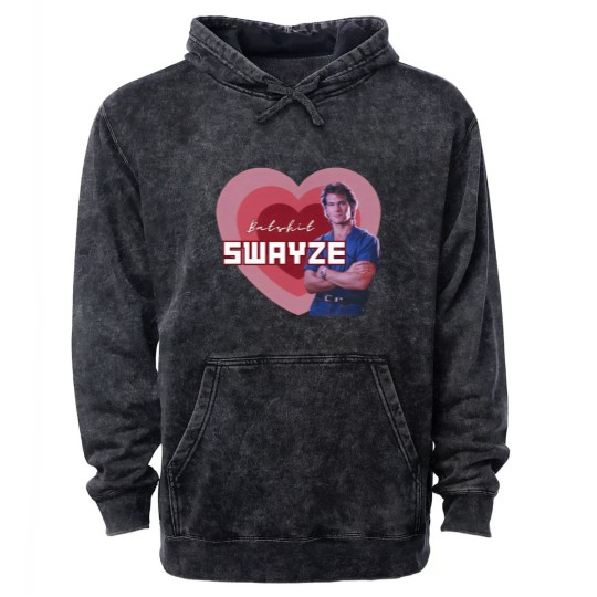 Discover Batshit Swayze Patrick Swayze Superfan Mineral Wash Hoodies