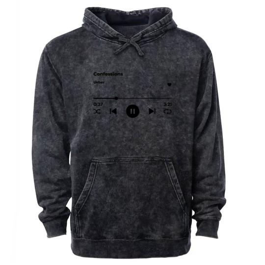 Discover Usher Confessions Mineral Wash Hoodies | Hip Hop Fashion | R&B Mineral Wash Hoodies