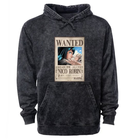 Discover WANTED NICO ROBIN Mineral Wash Hoodies