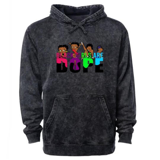 Discover Betty Boop Black Girls Are Dope Vintage Mineral Wash Hoodies, Animation Mineral Wash Hoodies, Betty Boop Mineral Wash Hoodies