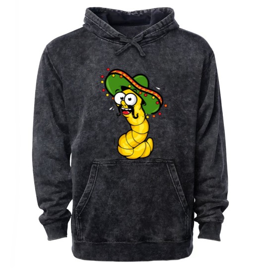 Discover Tequila Worm Mineral Wash Hoodies
