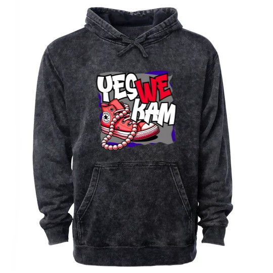 Discover Kamala Harris , Yes We Kam, red white and blue, Mineral Wash Hoodies