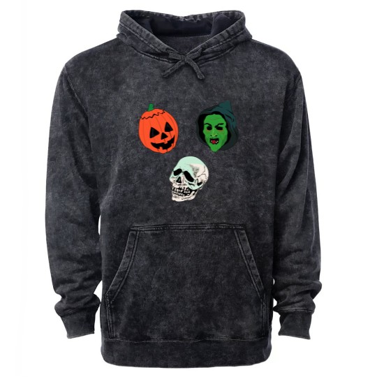 Discover Silver Shamrock Mask Set Mineral Wash Hoodies