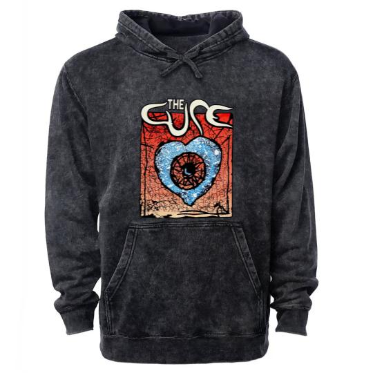 Discover Vintage The Cure Mineral Wash Hoodies, The Cure Mineral Wash Hoodies, Rock Music Graphic Mineral Wash Hoodies