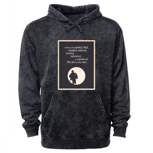 Discover TV Quote - The Prisoner Mineral Wash Hoodies