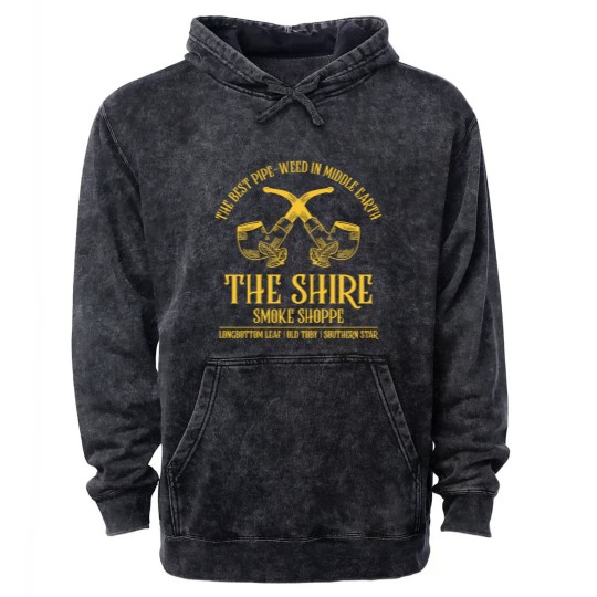 Discover The Shire Smoke Shoppe Mineral Wash Hoodies