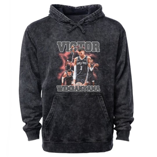 Discover Victor Wembanyama Unisex Mineral Wash Hoodies, Victor Wembanyama Graphic