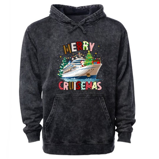 Discover Merry Cruisemas Mineral Wash Hoodies, Christmas Cruise Crew Mineral Wash Hoodies