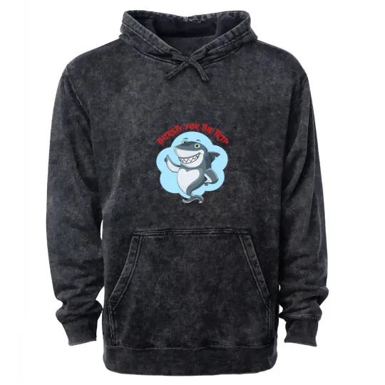 Discover Hungry shark Mineral Wash Hoodies