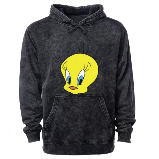 Discover Tweety Bird  gender neutral short sleeved Mineral Wash Hoodies