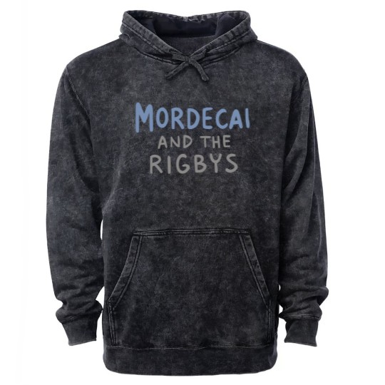 Discover Mordecai and the Rigbys Ringer Mineral Wash Hoodies, The Regular Show Mineral Wash Hoodies, Unisex Ringer Mineral Wash Hoodies
