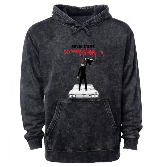 Discover Color Bryan Adams Tour 2023 Mineral Wash Hoodies, So Happy Hurts Tour, Vintage Bryan Adams Mineral Wash Hoodies
