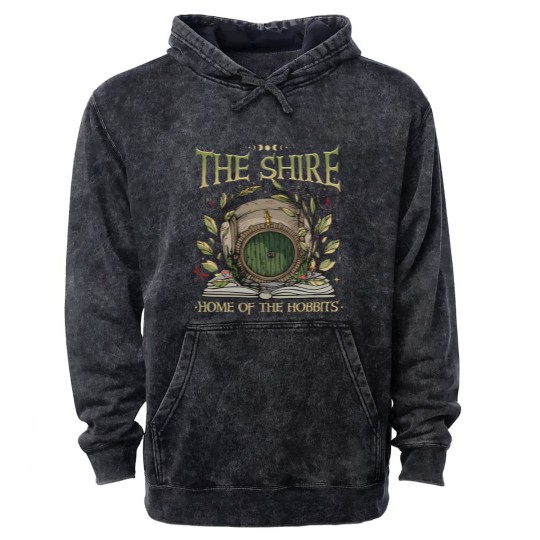 Discover The Shire  Mineral Wash Hoodies, Gift For Hobbit Lovers, Tolkien Mineral Wash Hoodies, The Fellowship Bookish Mineral Wash Hoodies Hobbit Mineral Wash Hoodies, Lord Of The Rings Mineral Wash Hoodies