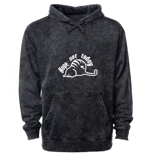 Discover Nope Not Today Cat Mineral Wash Hoodies