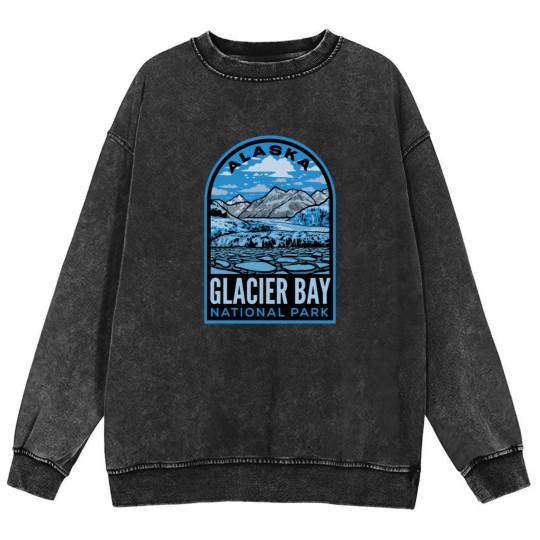 Discover Glacier Bay National Park Mineral Wash Sweatshirts