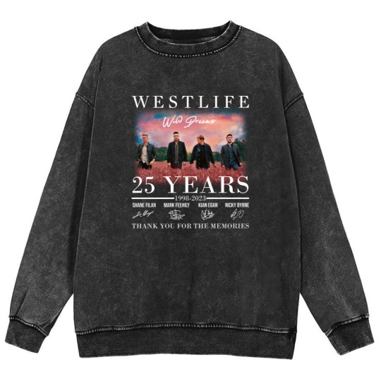 Discover Westlife Mineral Wash Sweatshirts, Westlife Anniversary Mineral Wash Sweatshirts, Westlife Music Mineral Wash Sweatshirts Mineral Wash Sweatshirts, Westlifes Signature