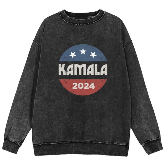 Discover Kamala Harris 2024 For President Campaign Mineral Wash Sweatshirts