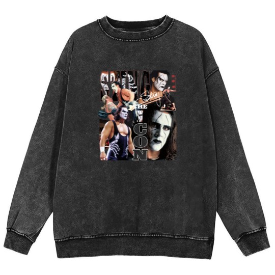 Discover Sting Wrestling Mineral Wash Sweatshirts Freakin Wrestler Retro Vintage Mineral Wash Sweatshirts