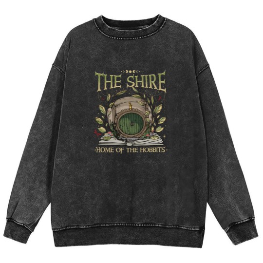 Discover The Shire  Mineral Wash Sweatshirts, Gift For Hobbit Lovers, Tolkien Mineral Wash Sweatshirts, The Fellowship Bookish Mineral Wash Sweatshirts Hobbit Mineral Wash Sweatshirts, Lord Of The Rings Mineral Wash Sweatshirts