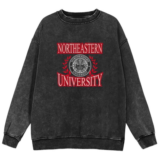 Discover northeastern huskies laurels logo officially licensed t Mineral Wash Sweatshirts