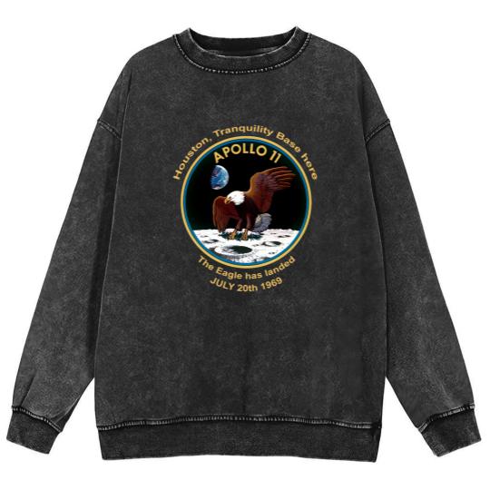 Discover NASA Apollo 11 Flight Patch The Eagle has landed Mineral Wash Sweatshirts