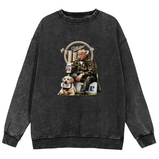 Discover trump hunting miller lite beer Mineral Wash Sweatshirts