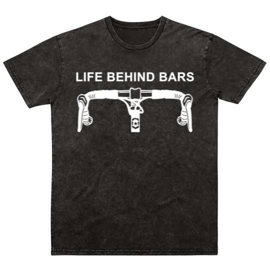 Discover LIFE BEHIND BARS Mineral Wash T Shirts Funny Cycling Biking Mineral Wash T Shirts