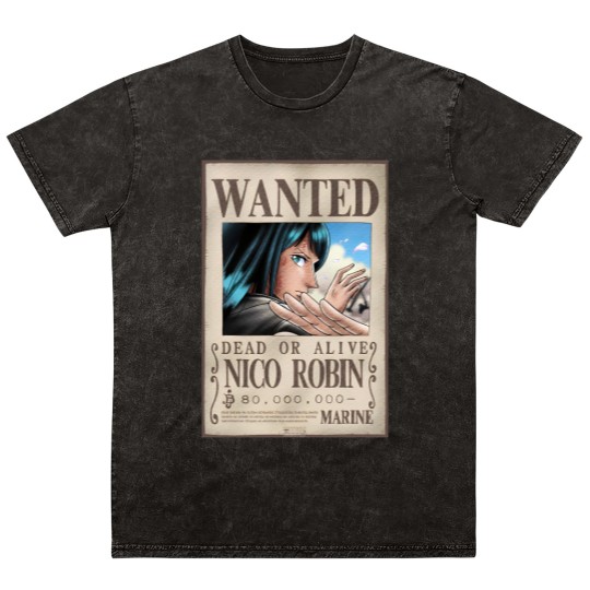 Discover WANTED NICO ROBIN Mineral Wash T Shirts