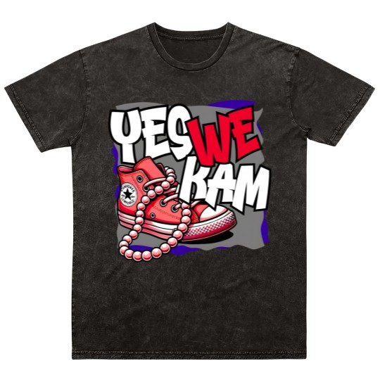 Discover Kamala Harris , Yes We Kam, red white and blue, Mineral Wash T Shirts