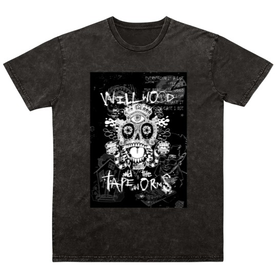 Discover Will Wood and The Tapeworms Artwork Design Mineral Wash T Shirts