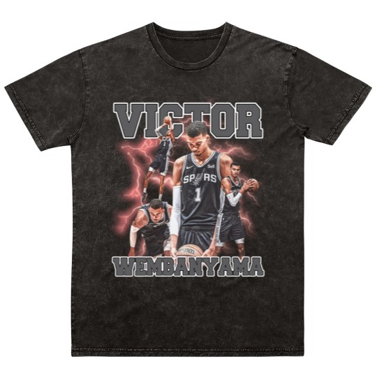 Discover Victor Wembanyama Unisex Mineral Wash T Shirts, Victor Wembanyama Graphic
