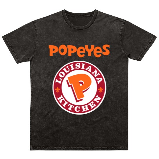 Discover Popeyes Louisiana Kitchen classic logos Mineral Wash T Shirts