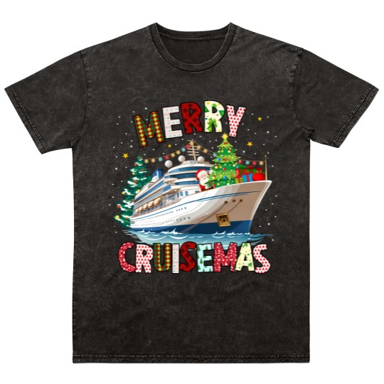 Discover Merry Cruisemas Mineral Wash T Shirts, Christmas Cruise Crew Mineral Wash T Shirts