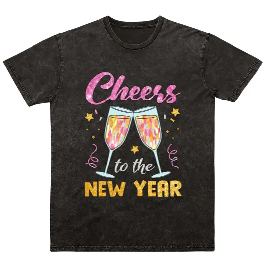 Discover New Year 2025 Mineral Wash T Shirts, Cheers to the New Year, Retro New Years Mineral Wash T Shirts