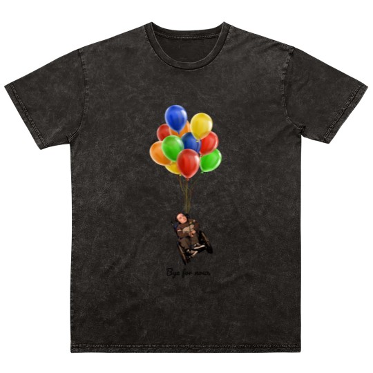 Discover Eric the Actor Flying with Balloons Bye for Now Mineral Wash T Shirts