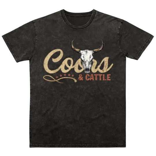 Discover Coor And Cattles Rodeo Western Cowboy Howdy Lover Mineral Wash T Shirts