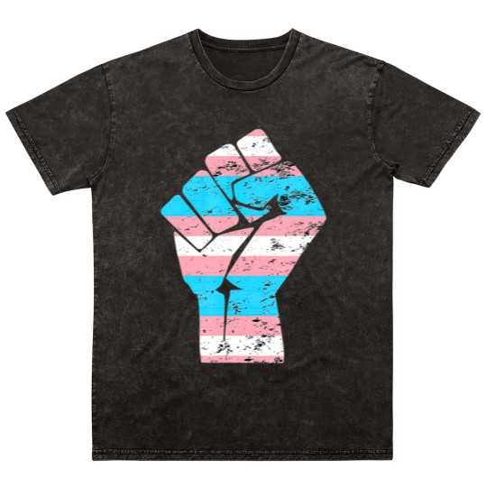 Discover Resist Fist Transgender Flag Trans Pride T Mineral Wash T Shirts
