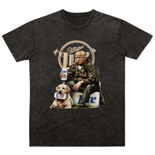 Discover trump hunting miller lite beer Mineral Wash T Shirts
