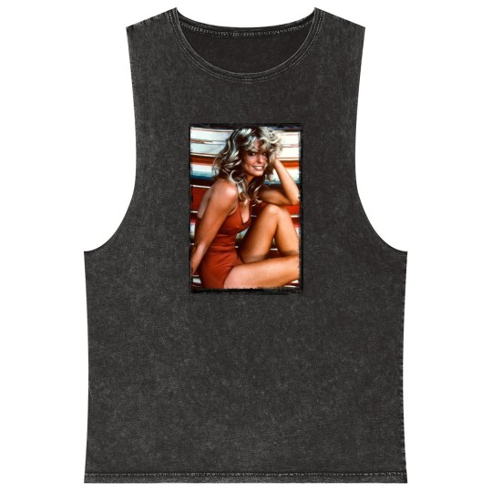Discover 70s Farrah hot - Farrah Fawcett - Mineral Wash Tank Tops