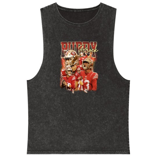 Discover Brock Purdy San Francisco Football Mineral Wash Tank Tops, Football Mineral Wash Tank Tops Christmas Gift