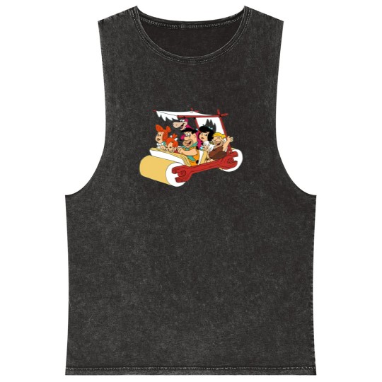 Discover The Flintstones Mineral Wash Tank Tops, The Flintstones Characters Mineral Wash Tank Tops