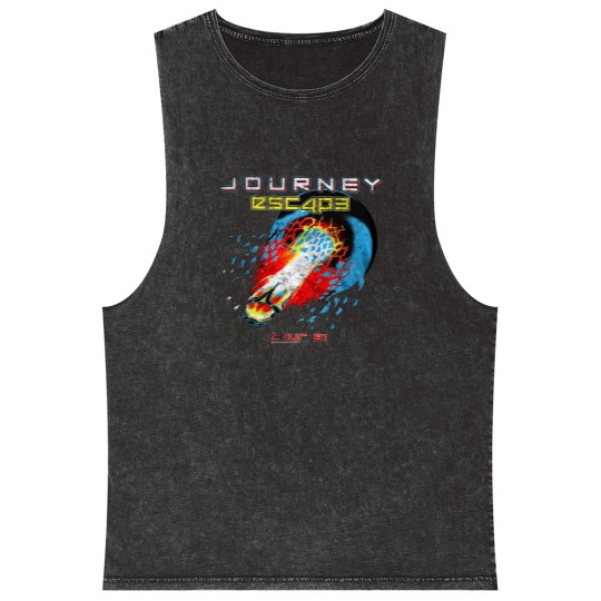 Discover Journey Escape Tour 1981 Rock Band Music Mineral Wash Tank Tops