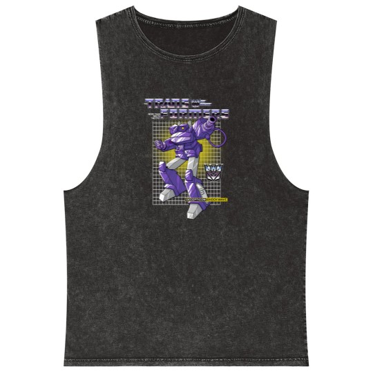 Discover Transformers Shockwave Purple Mineral Wash Tank Tops, Transformers Rise of the Beasts Mineral Wash Tank Tops