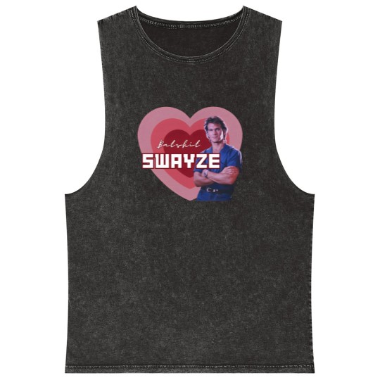Discover Batshit Swayze Patrick Swayze Superfan Mineral Wash Tank Tops